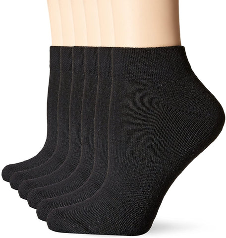 Fruit Of The Loom Womens 6 Pack Lightweight Ankle Socks