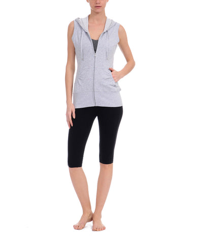 Danskin Women's Active French Terry Hooded Vest