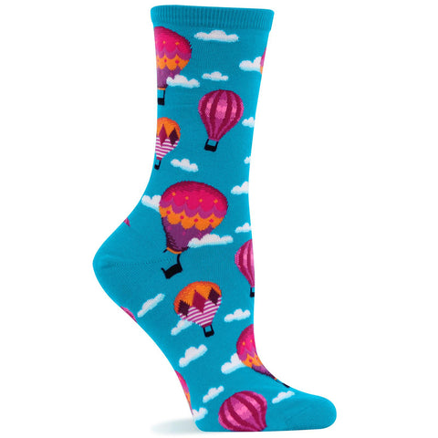 Hot Sox Womens Hot Air Balloons Crew Sock