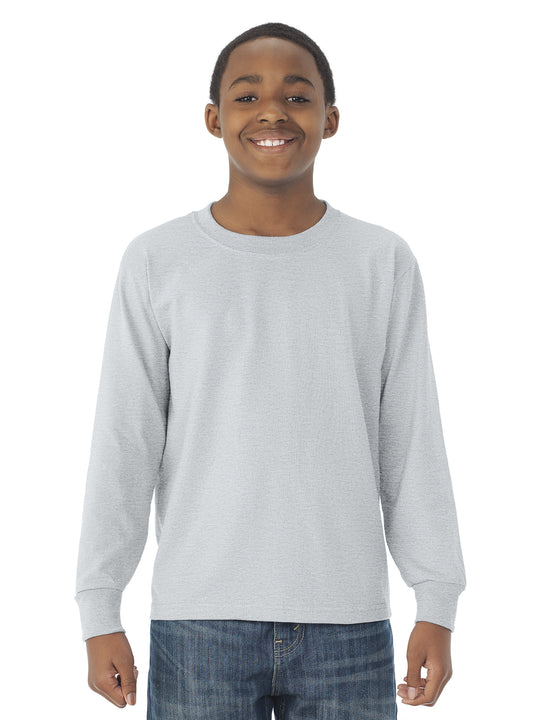 Jerzees Youth DRI-POWER Active Long Sleeve Crew T-Shirt