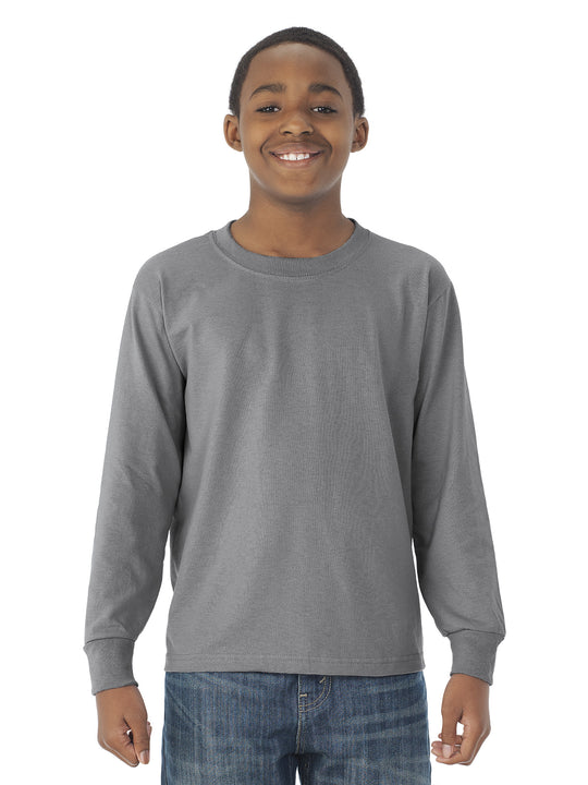 Jerzees Youth DRI-POWER Active Long Sleeve Crew T-Shirt