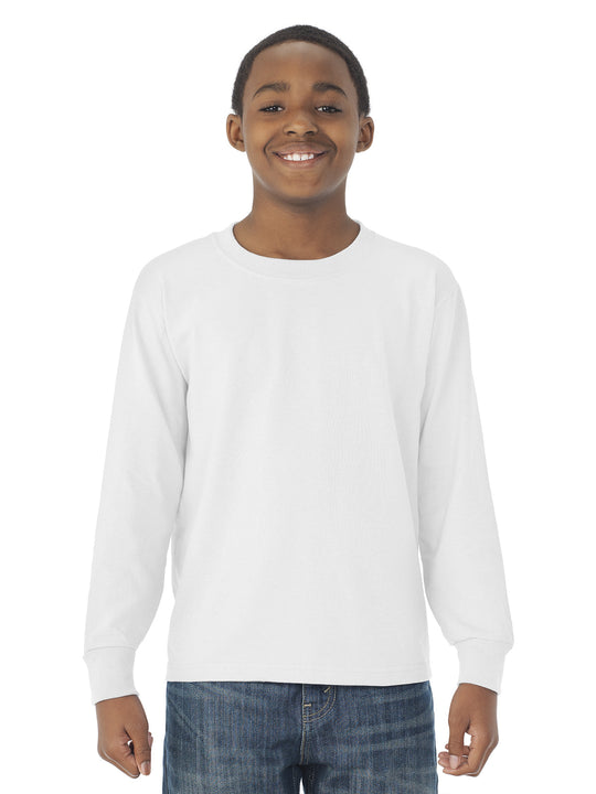 Jerzees Youth DRI-POWER Active Long Sleeve Crew T-Shirt