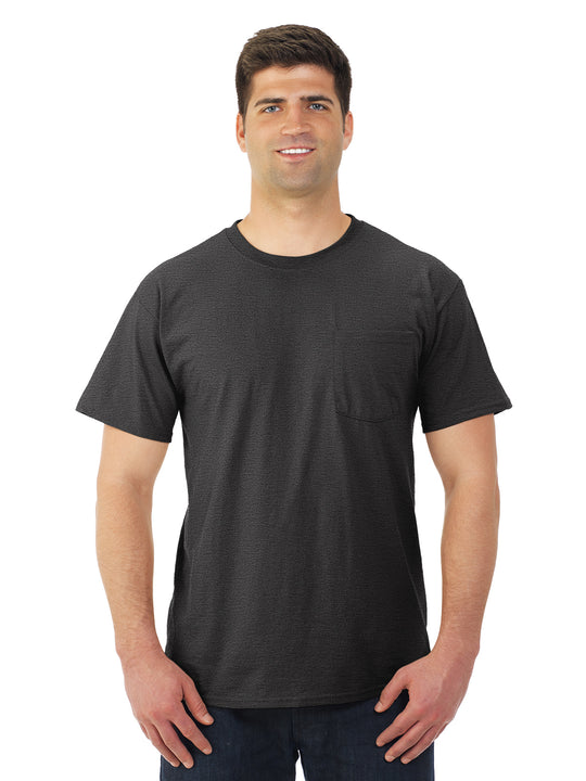 Jerzees Mens DRI-POWER Active Short Sleeve Pocket Crew T-Shirt
