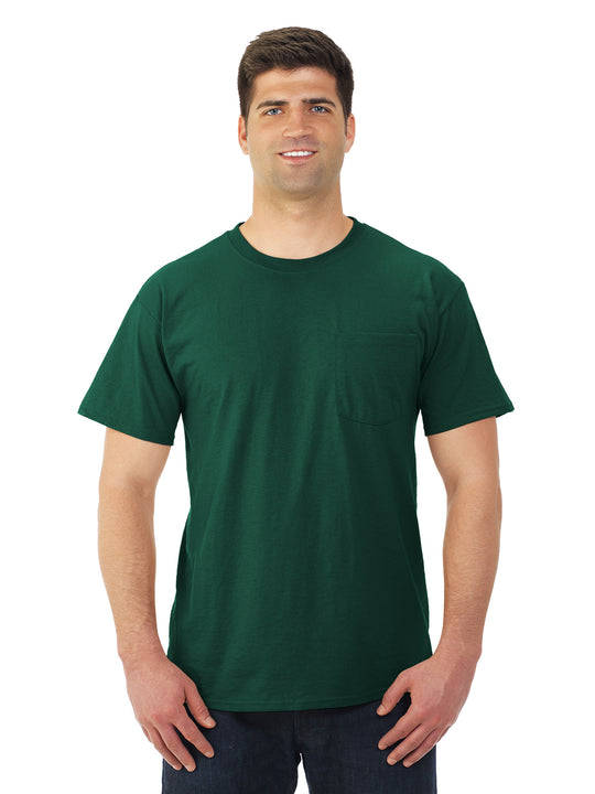 Jerzees Mens DRI-POWER Active Short Sleeve Pocket Crew T-Shirt