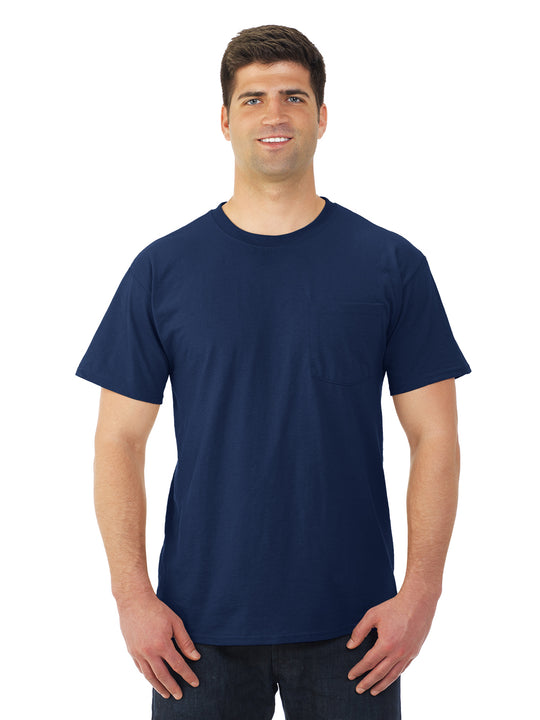 Jerzees Mens DRI-POWER Active Short Sleeve Pocket Crew T-Shirt