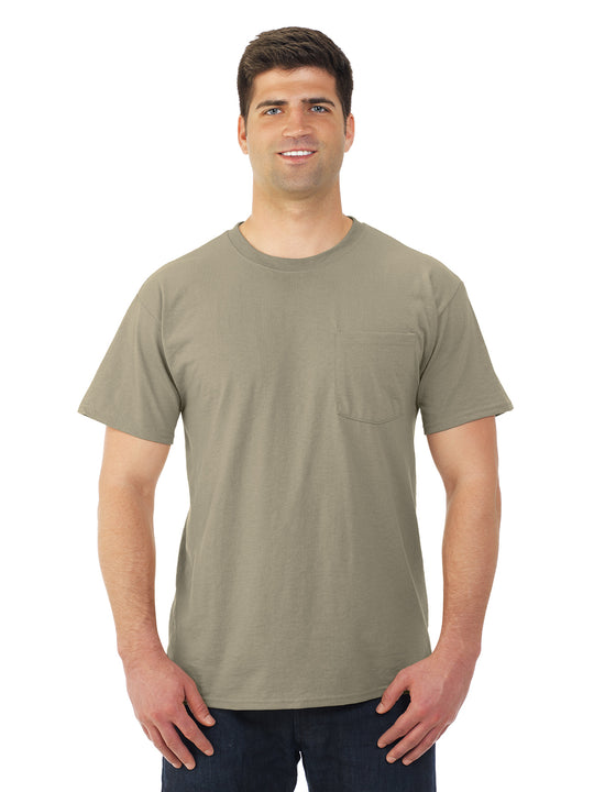 Jerzees Mens DRI-POWER Active Short Sleeve Pocket Crew T-Shirt