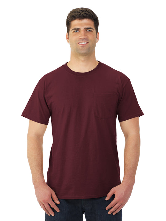 Jerzees Mens DRI-POWER Active Short Sleeve Pocket Crew T-Shirt