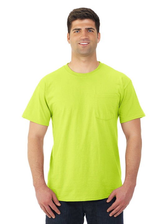 Jerzees Mens DRI-POWER Active Short Sleeve Pocket Crew T-Shirt