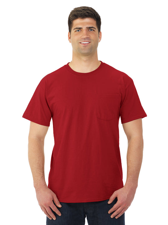 Jerzees Mens DRI-POWER Active Short Sleeve Pocket Crew T-Shirt