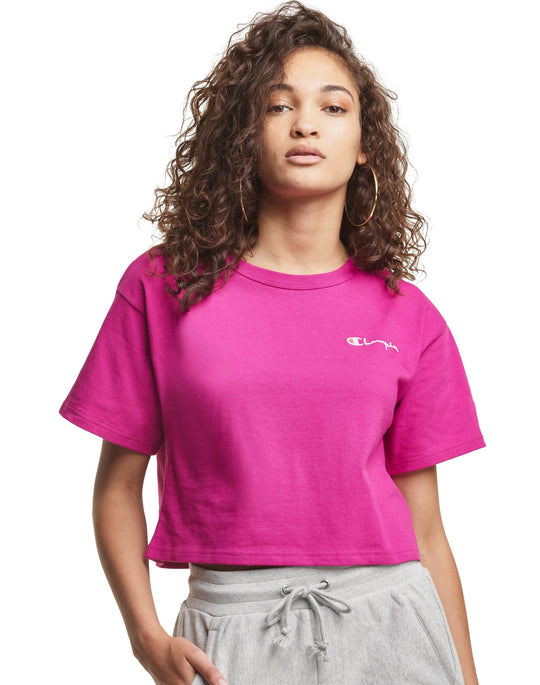 Champion Life Womens Heritage Crop Tee, M, Inari