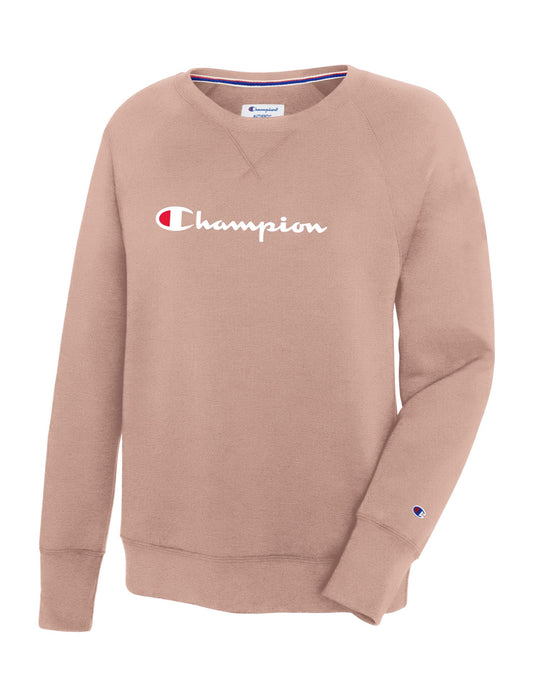 Champion Womens Powerblend Fleece Boyfriend Crew