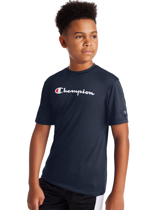 Champion Youth Double Dry Logo Tee
