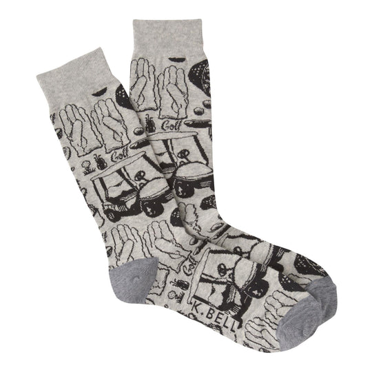 K. Bell Mens Golf Sketch Crew Socks