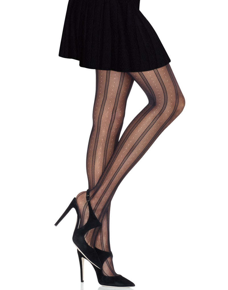 Hanes Womens Beyond Ribbed Dot Tights