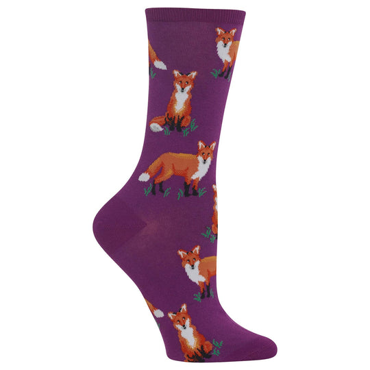 Hot Sox Womens Fox Crew Socks