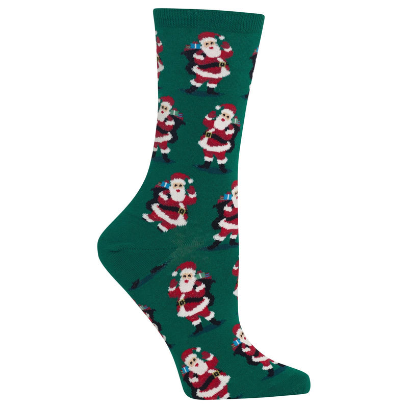 Hot Sox Womens Santa with Presents Crew Socks