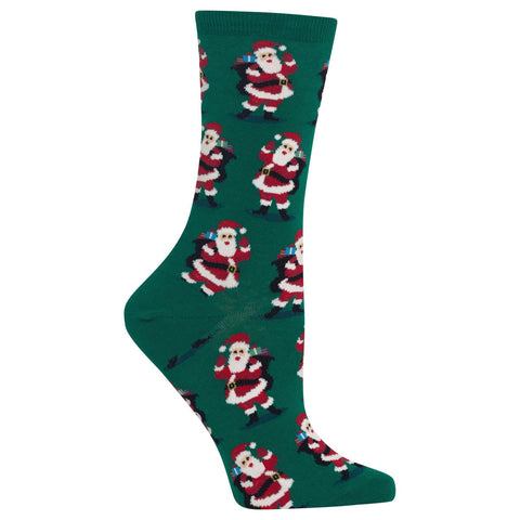 Hot Sox Womens Santa with Presents Crew Socks