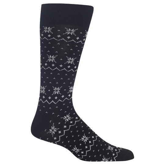 Hot Sox Mens Fair Isle Crew Socks