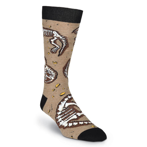 K. Bell Mens Dino Bones Crew Socks