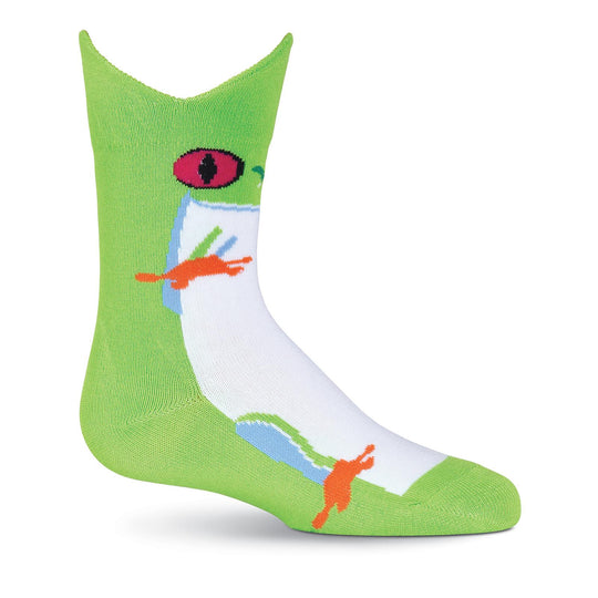 K. Bell Kids Wide Mouth Rainforest Frog Crew Socks