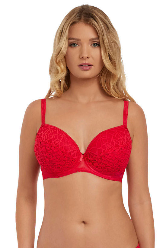 Freya Womens Soiree Lace Padded Plunge Bra