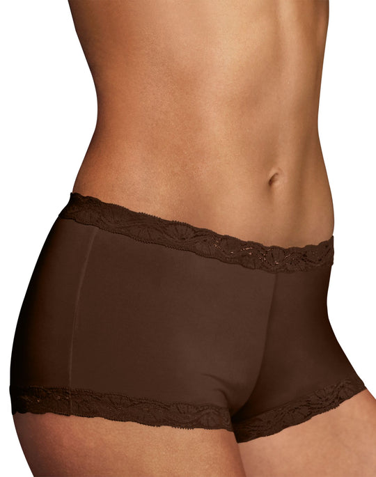 Maidenform Women`s Microfiber and Lace Boyshort