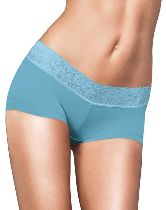Maidenform Women`s Cotton Dream Boyshort with Lace