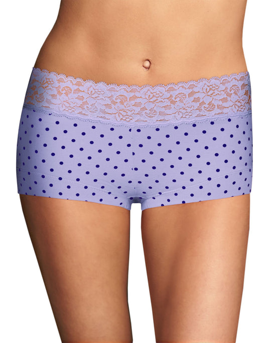 Maidenform Women`s Cotton Dream Boyshort with Lace