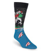 K. Bell Mens Santa Shark Crew Socks