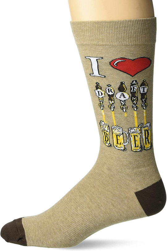 K. Bell Mens Draft Beer Crew Socks