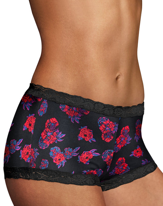 Maidenform Women`s Microfiber and Lace Boyshort