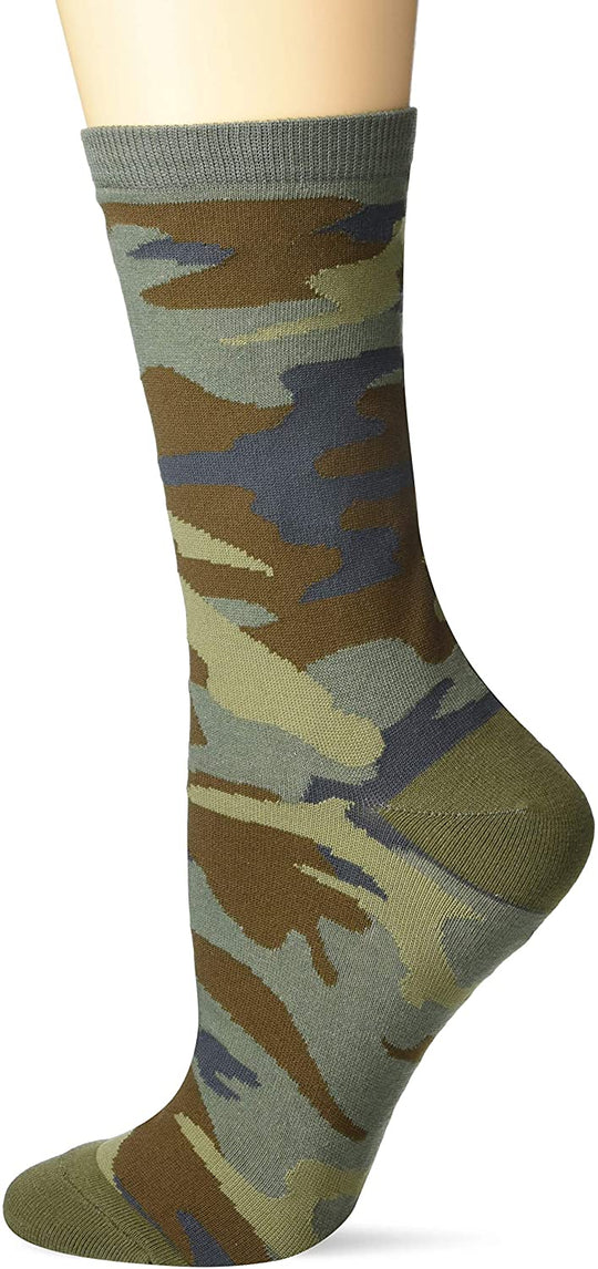 K. Bell Womens Camo Crew Socks