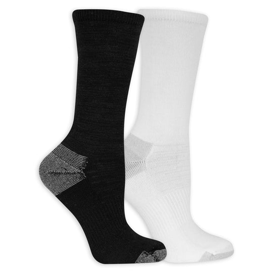 Dr. Scholls Womens American Lifestyle Collection Random Feed Crew Socks 2 Pair