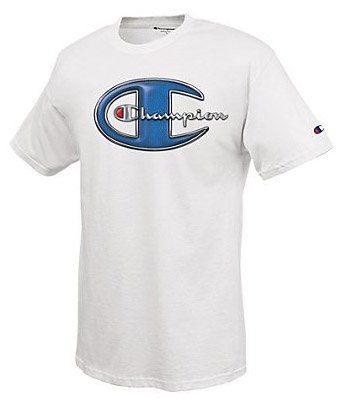 Champion 100% Cotton Men's T Shirt with Leather Logo Graphic