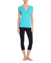 Danskin Women`s Fashion Yoga Essentials V-Neck T-Shirt