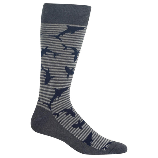 Hot Sox Mens Sharks Crew Socks