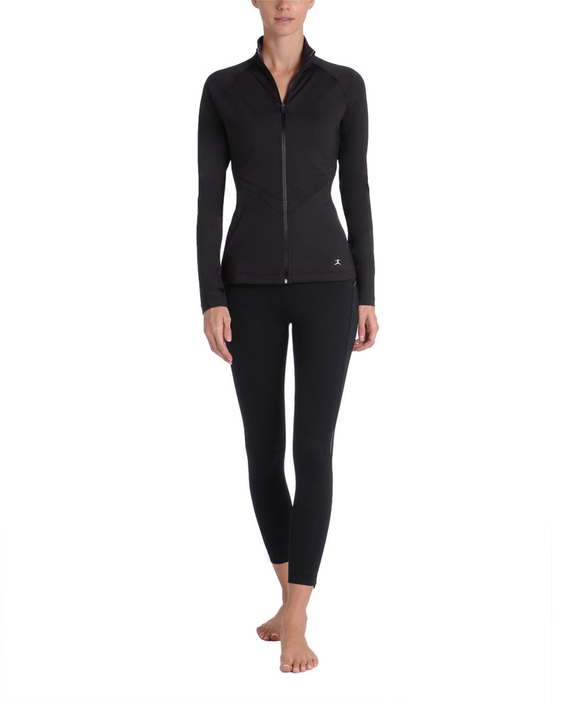 Danskin Women`s Training Laced Up Zip Front Jacket