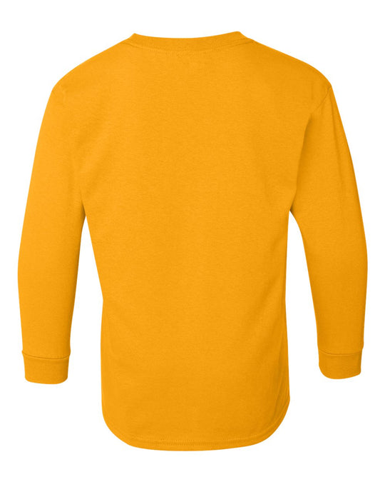 Gildan Youth Heavy Cotton Long Sleeve T-Shirt, M, White
