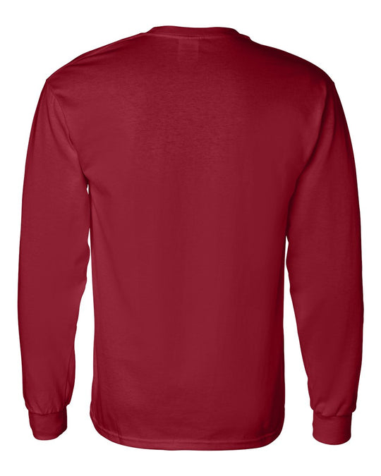 Gildan Mens Heavy Cotton Long Sleeve T-Shirt, XL, Purple
