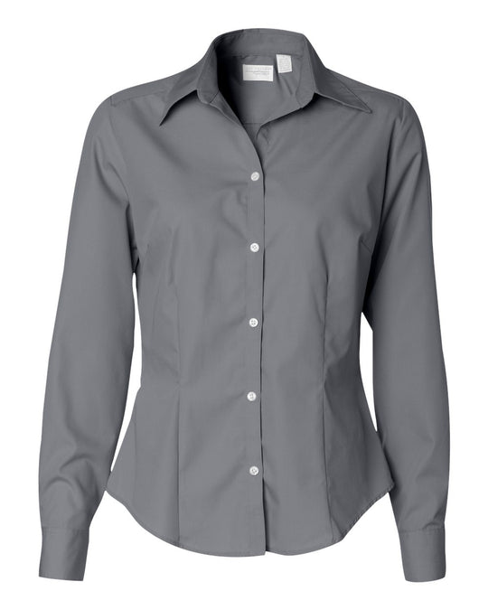 Van Heusen Womens Silky Poplin Shirt, XL, White