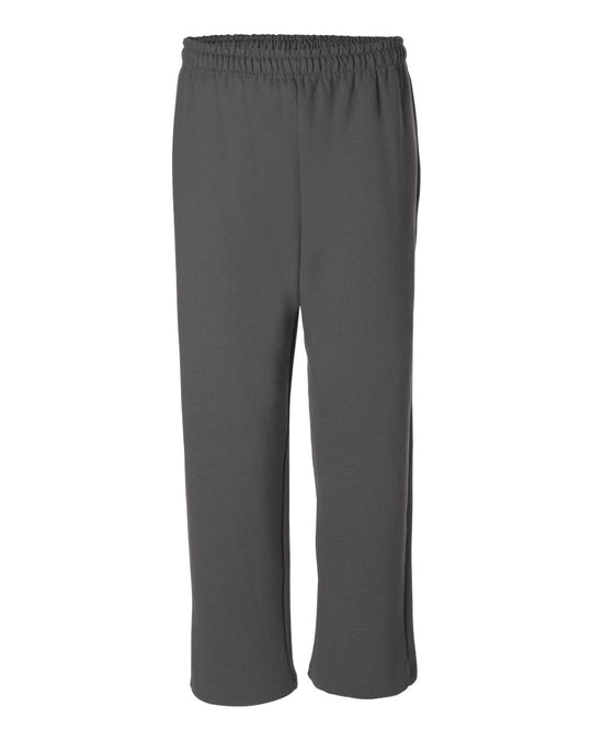 Gildan Mens Heavy Blend Open Bottom Sweatpants, S, Dark Heather