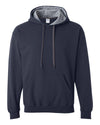 Gildan Mens Heavy Blend Contrast Hooded Sweatshirt, S, Navy/Sport Grey