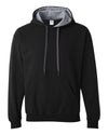 Gildan Mens Heavy Blend Contrast Hooded Sweatshirt, S, Navy/Sport Grey