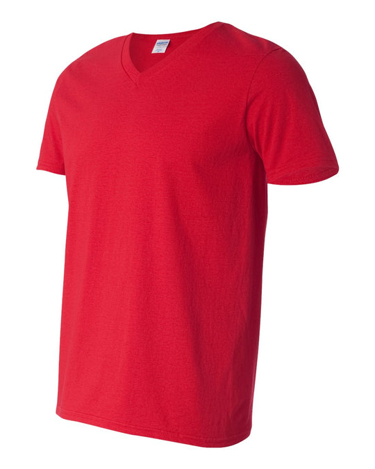 Gildan Mens Softstyle V-Neck T-Shirt, XL, Navy