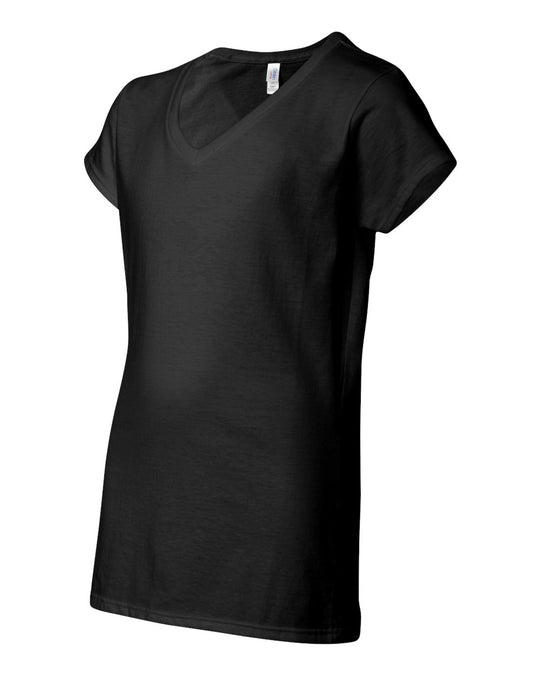Gildan Ladies Softstyle V-Neck T-Shirt, L, White