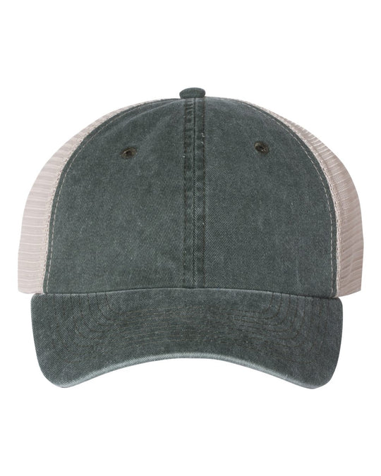 Sportsman Pigment-Dyed Trucker Cap, Adjustable, Texas Orange/Stone