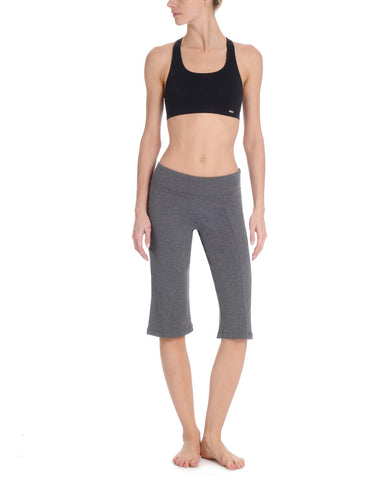 Danskin Women`s Yoga Pin-tuck Posies Relaxed Fit Capri Pant