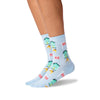 Hot Sox Womens Realtor Crew Socks, Womens Shoe Size 4-10.5, Light Blue