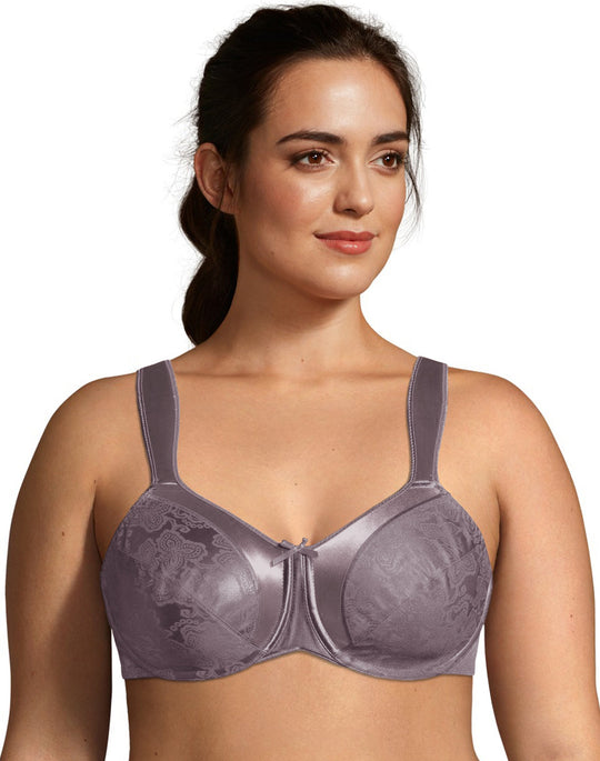 Bali Women's Satin Tracings Underwire Minimizer Bra 3562 - Beige