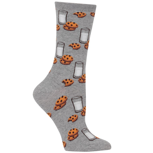 Hot Sox Womens Milk and Cookies Crew Socks